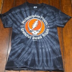 Grateful Dead Night @ The Flyers Black and Orange Tie-Dye Tee